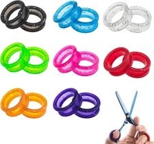 16 PCS Soft Silicone Scissors Finger Rings Dog Grooming Pet Shears Ring Thumb In