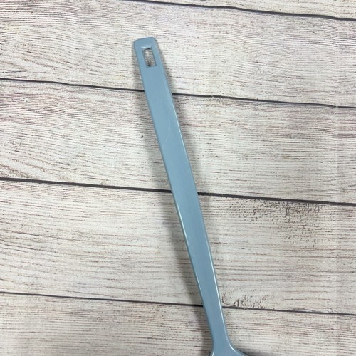 Vintage Blue Melamine Strainer Ladle Skimmer Slotted Spoon Kitchen Utensil - Picture 2 of 9
