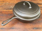 Griswold Cast Iron Small Logo #8 DEEP Skillet with Matching High Dome Lid