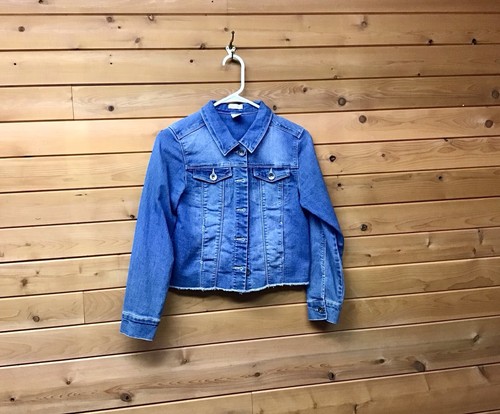 Girls Falls Creek Sequin Unicorn Jean Denim Jacket XL - Picture 2 of 7