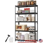 Heavy Duty Garage Shelves 5 Tier Adjustable Storage Racks Easy Assembly Anti Tip