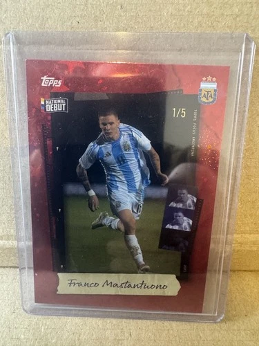 Franco Mastantuono Rookie National Debut Parallel /5 Topps Focus Argentina 2025
