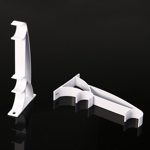 2 Pcs Curtain Rod Holder Rail Support Brackets for Pole Drape Double Drapery - Picture 2 of 6