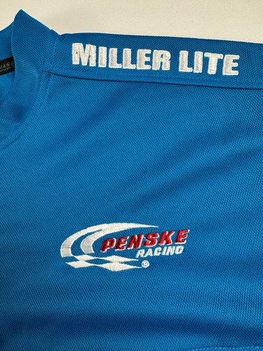 Vintage Chase NASCAR Jersey Mesh 1/4 Zip Miller Lite Penske Racing - Picture 7 of 16