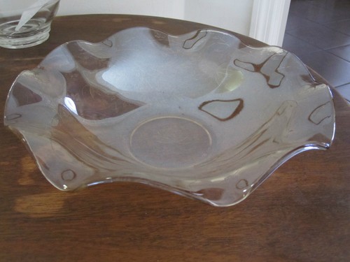 FRUTERO VINTAGE JEANNETTE GLASS CO. FLORAGOLD 11 1/2" - Imagen 6 de 9