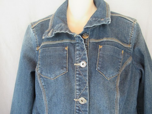 Christopher & Banks Jacke Jeans Knopfleiste M Langarm Medium Wash - Bild 3 von 7