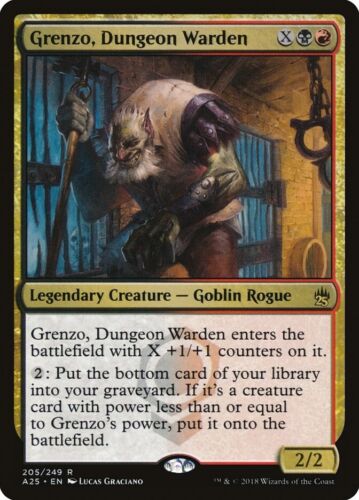 MTG Grenzo, Dungeon Warden, Near Mint, A25 #205 - Free Postage