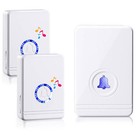 Wireless Doorbell Chime Plugin Receiver Adjustable Volume 2 Receiver Waterproof