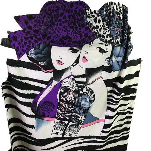 Women's Size Large White/Black Silk Blend Halter Dress Nice - Picture 2 of 11