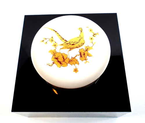 Goldener Fasan Blumen Schmuckschatulle Fine China klein Gorham USA Sammlerstück - Bild 2 von 8