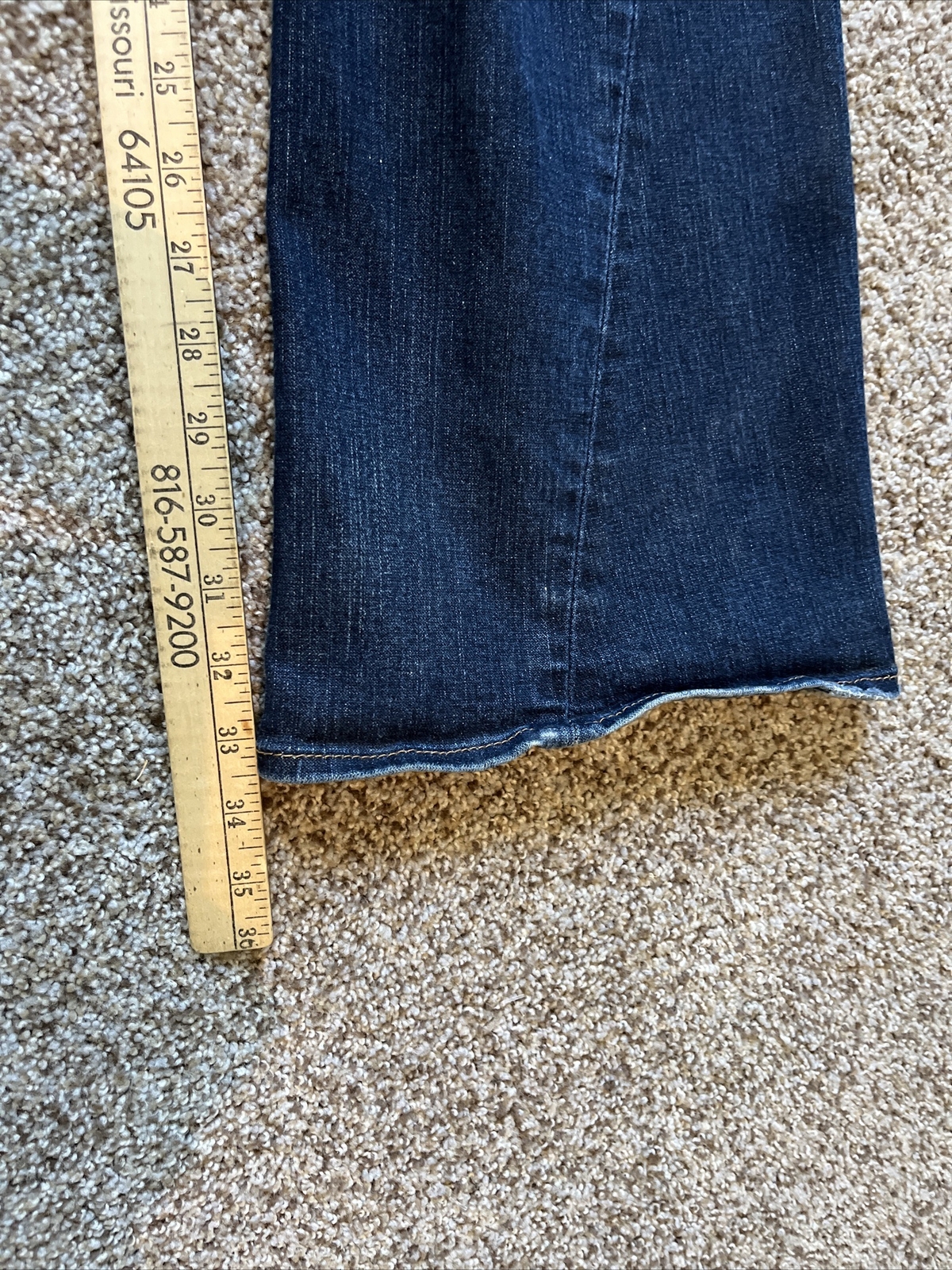 True Religion Jeans Womens 31x33.5 Flare Bell Bootcut Dark Wash Denim Low Rise - View 8
