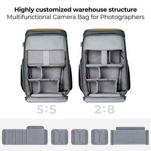 K&F Concept 25L Travel Professional Alpha Backpack Photography Camera Bag Case - Picture 3 of 10