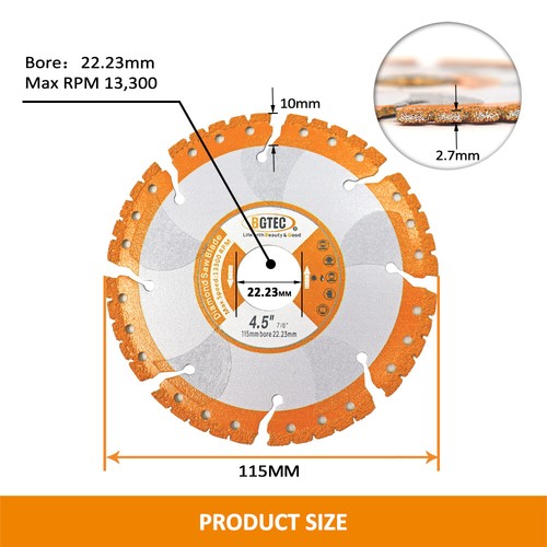 Diamond Demolition Saw Blade All Purpose Cutting Disc for Fixture Steel Concrete - Picture 16 of 19