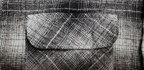 RVCA Men's Black and White MED Plaid Flannel Long Sleeve Button Up Shirt - Picture 4 of 17