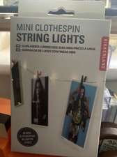 KIKKERLAND Mini Clothespin STRING LIGHTS (Fairy Light Set Peg Hanging Photos)