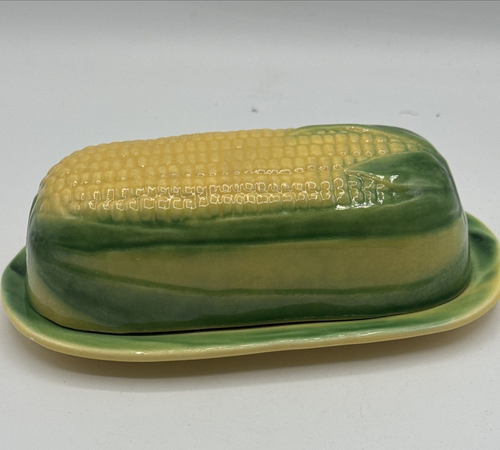 Vintage Vallona Starr California Pottery Corn On The Cob Butter Dish 7" - Picture 5 of 12
