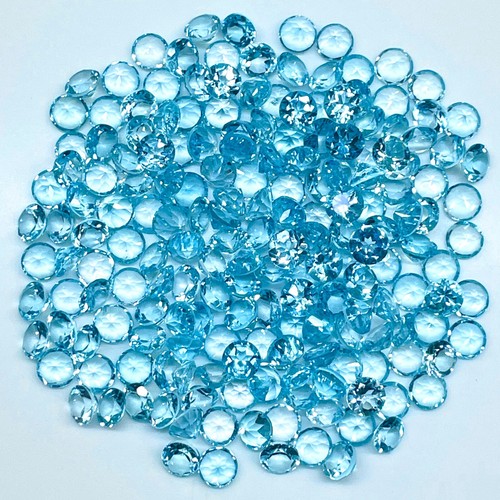 VVS 20 Stck. Natürlicher Himmelblautopas 6 mm Rundschliff Top Qualität Lose Edelsteine Posten - Bild 9 von 9