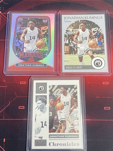 Jonathan Kuminga Lot of 3 NBA Basketball Cards Rookie Card (RC) Warriors GSW  - Picture 1 of 2
