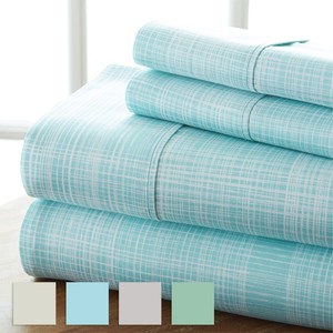 Premium-Ultra-Soft-Thatch-Pattern-4-Piece-Bed-Sheet-Set-Hotel-Collection
