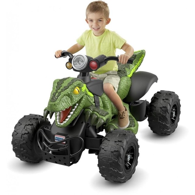 Power Wheels Jurassic World Dino Racer RideOn ATV for Kids Green