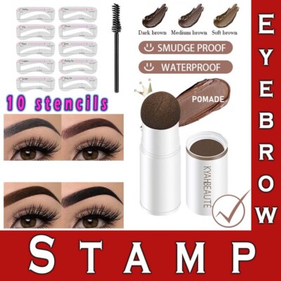 Augenbrauen Shaping Kit Wasserdicht One Step Perfect Brow Stempel Schablonen Makeup Set
