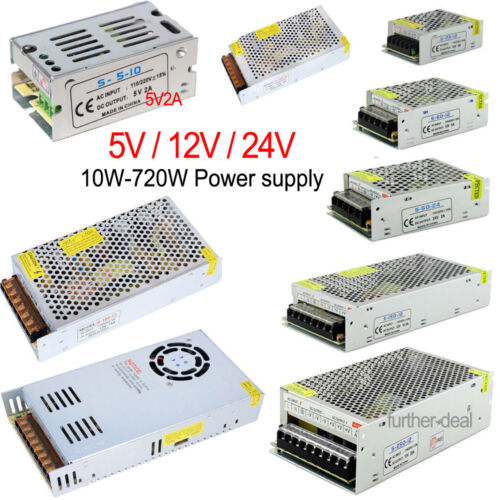 DC 5V 12V 24V energíainterruptor Driver adaptador LED tira luz AC 110V-220V - Imagen 33 de 42