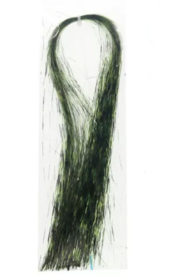 **** HANK OF GRIZZLY BARRED FLASHABOU - FLIEGENBINDEMATERIAL AUS VOODOOFASER **** 