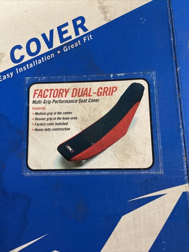 NOS Factory Effex FX Seat Cover Black & Red Dual Grip Honda XR50 CRF50 2004-2012 - Foto 5 di 5