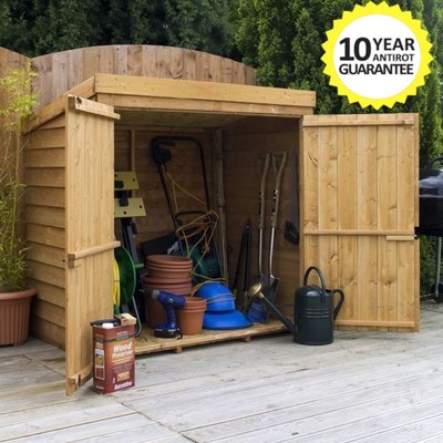 WOODEN GARDEN STORAGE SHED 5ft x 3ft TOOL LAWN MOWER TOY 