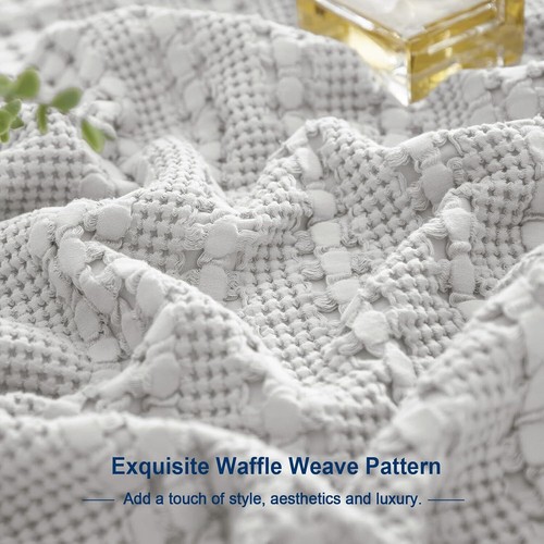 PHF 100% Cotton Waffle Weave Blanket King Size for Bed, Lightweight Washed... - Picture 221 of 238