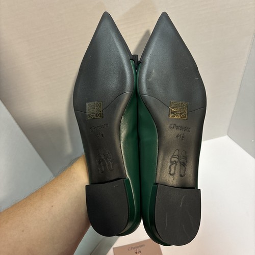 C. Paravano Damenschuhe grün schwarz spitz zulaufend flache Schuhe US-Größe 10,5-11 EU 41,5 - Bild 9 von 11