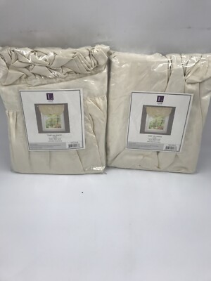 Lush Decor Lucia Valance, Ivory New in Package Cream Silky Ivory 42x18''  Qty 2