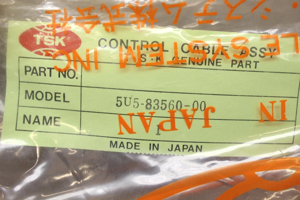 TSK Negro 1980-1982 Yamaha XS400 TACÓMETRO LÍNEA DE CABLE 5U5-83560-00 Foto 4 de 4
