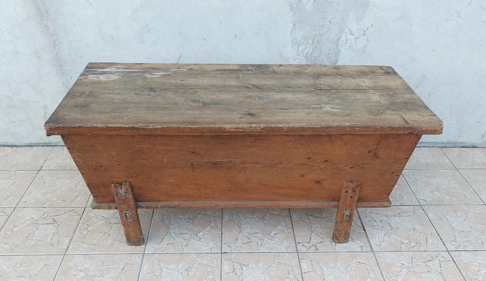 Ancien pétrin en pin - Photo 3/4