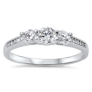 Women's LOVE White CZ Promise Ring New Pure .925 Sterling Silver Band Sizes 4-10 Women's LOVE White CZ Promise Ring New Pure .925 Sterling Silver Band Sizes 4-10