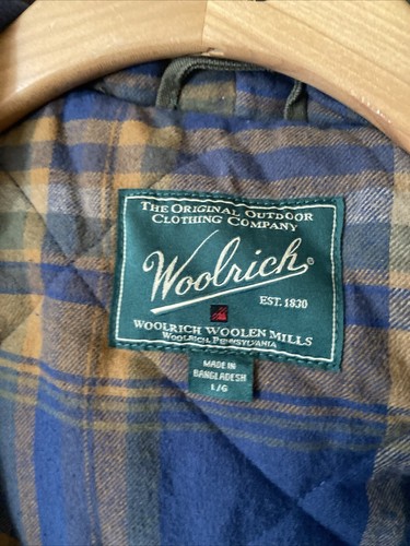 Woolrich Mens Workwear Jacket Large Olive Hooded Full Zip Lined Zip Pockets NWT - Picture 6 of 12