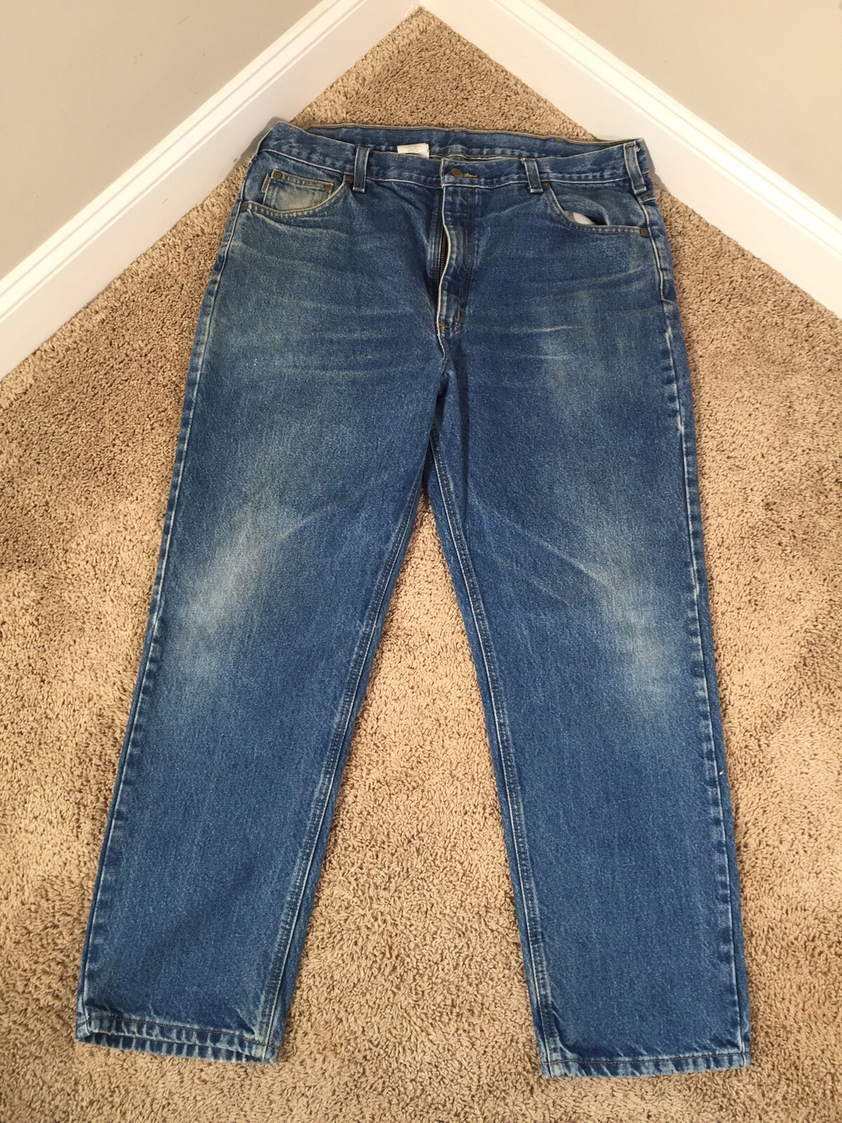 Mens Carhartt Carpenter Work Jeans Denim Pants Size 40x30 Traditional Fit V Mens Carhartt Carpenter Work Jeans Denim Pants Size 40x30 Traditional Fit V