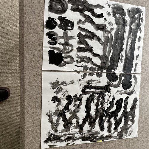 Purvis Young Large Signed Funeral Scene With Halo Figures Framed - Picture 11 of 12