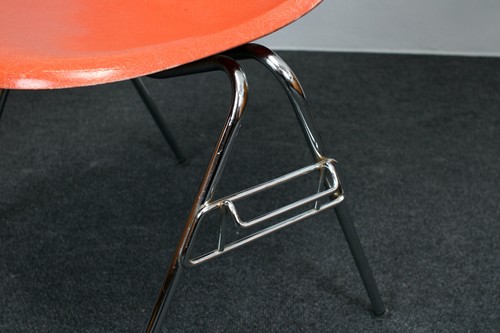 Eames DSS Fiberglas Sidechair Vintage von Herman Miller Orange Stuhl 70er - Bild 10 von 10