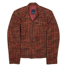 Bianca Jacket Orange Wool Check Womens S