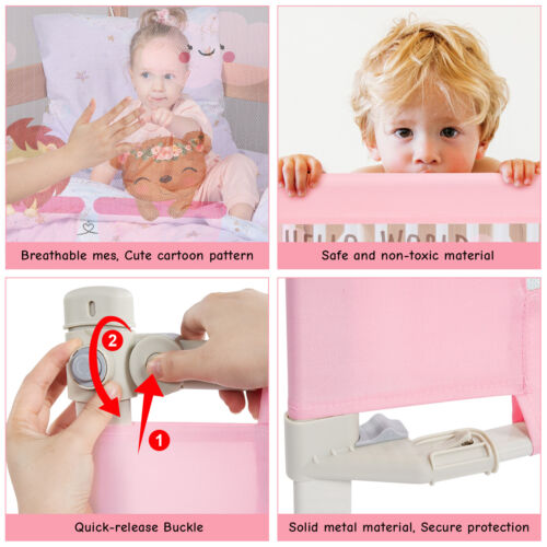 Protector de riel de cama para niños pequeños mejorado protector de bebé para niños colchón tamaño king - Imagen 6 de 10