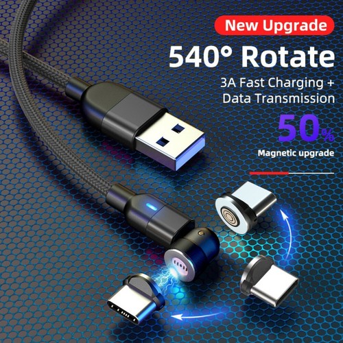 3 Pack Magnetic USB C Cable 6/10Ft Fast Charger Type C Data Cord For Samsung LG - Picture 2 of 15