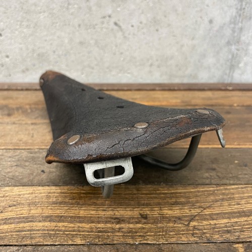 Vintage Brooks Leather Seat Early Saddle Brown England DRY Patina Competition - Picture 4 of 12