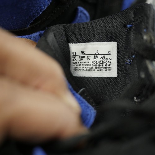 Air Jordan 1 Shoes PS 9c Blue Mid SE Royal Black Toe Toddler Sneakers Kids - Picture 10 of 11