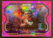 2020-21 Panini Prizm LeBron James Kobe Tribute Dunk PINK CRACKED ICE SP #1 🔥