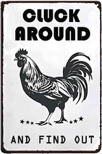 Farmhouse Decor Chicken Coop Accessories Funny Personalized Tin Sign for Home Fa