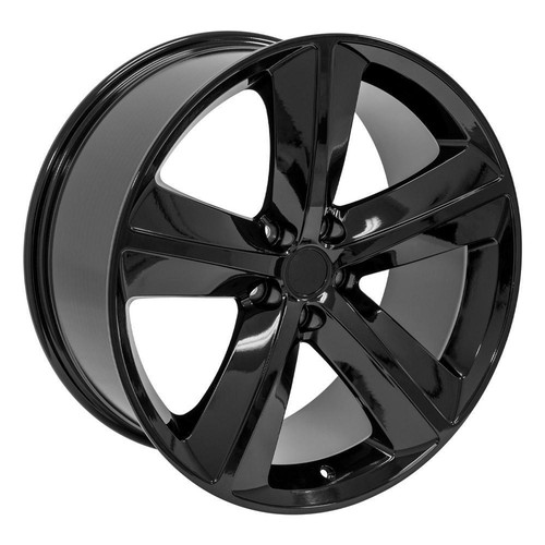 20x9 Black 2357 Rims SET Fit Chrysler 300 - SRT style - Picture 4 of 5