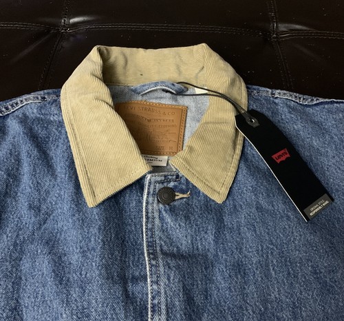 NWT Levis Premium Chore Jacket Jean Barn Coat Mens Size Medium (Large) Blue R5 - Picture 10 of 12