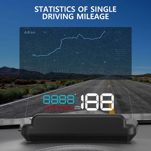 Auto OBD2 GPS HUD Head-Up Display EOBD Windshield Car Speedometer Projector - Picture 11 of 24