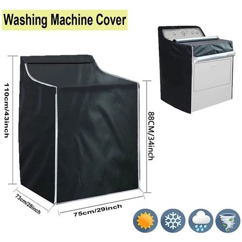 Washing Machine Cover Waterproof Coated Dustproof Washer Dryer Protection Cover - Picture 3 of 18